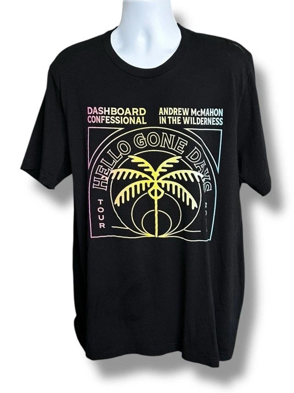 Dashboard Confessional Andrew McMahon Hello Gone Days Tour T-shirt Black 2XL